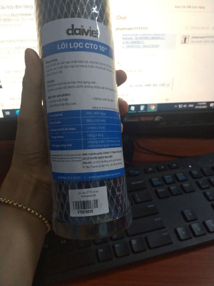 Lõi lọc Kasuto - Lõi CTO than hoạt tính gáo dừa 10